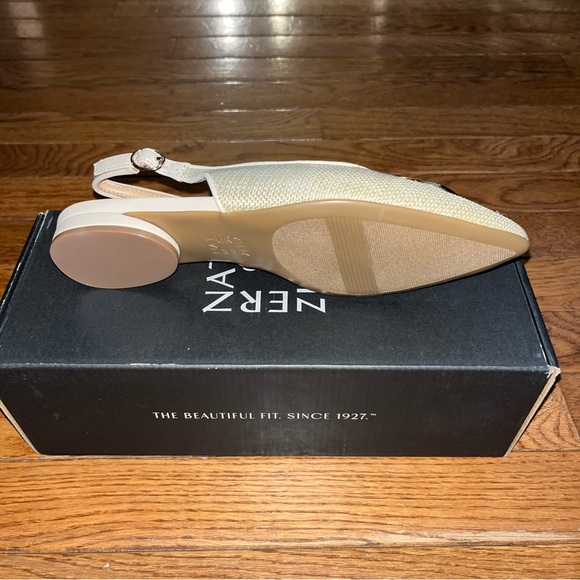 Naturalizer Bixby 2 Slingback Pumps Tan Straw Women’s Size 6 - Picture 9 of 11